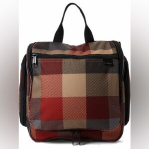 LL Bean Medium Personal Toiletry Organizer - like new, discontinued plaid print